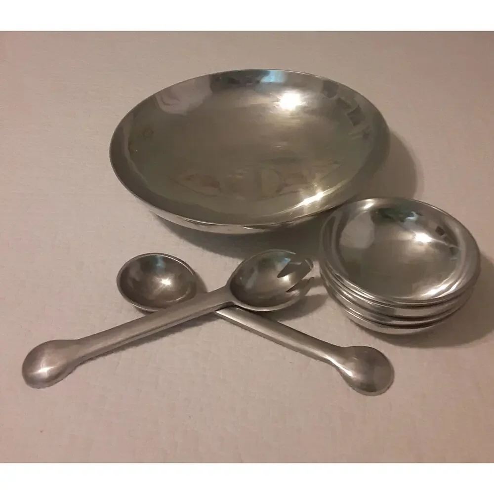 Towle Pintel Collection Salad Bowl & Server Set 7pc Family Gatherings